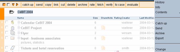 context menu