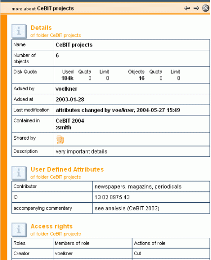 info metadata