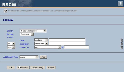 BSCW search